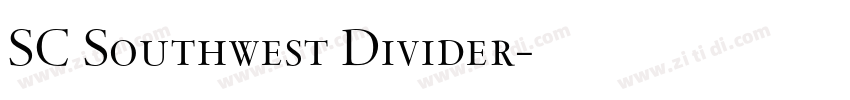 SC Southwest Divider字体转换